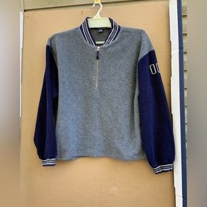 NAUTICA PULLOVER SWEATER. SHERPA, VARSITY STYLE.